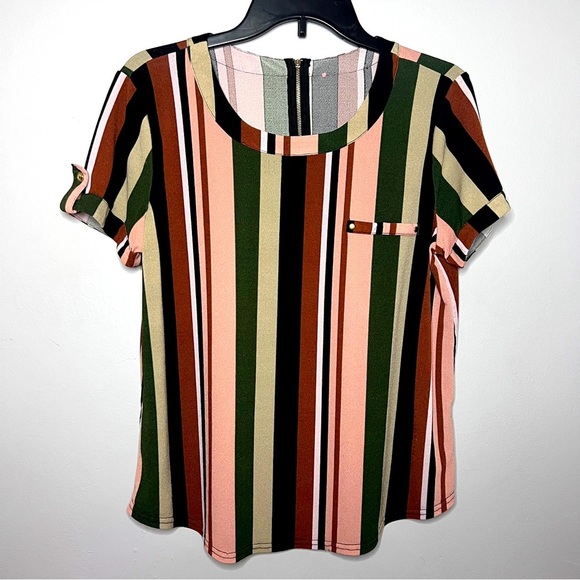 50th Street Women’s Short Sleeve Blouse Size LP in Excellent Condition - Picture 1 of 6